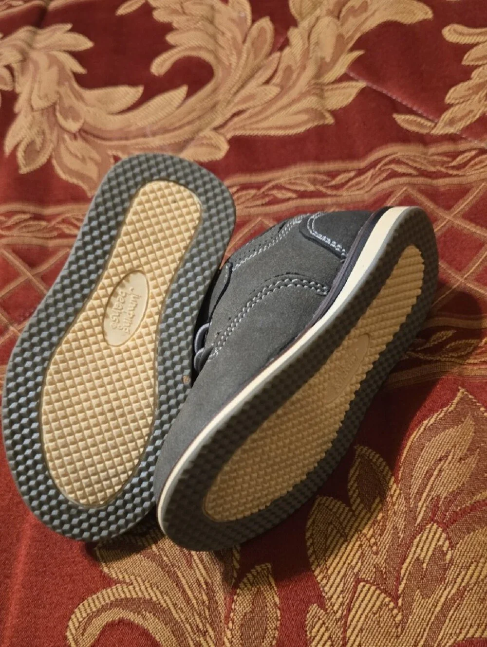 Jumping Beans Gray Suede-Look Hook-and-Loop Casual Shoes [Size 5 Toddler]
